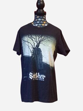 Black Seether cotton band tee